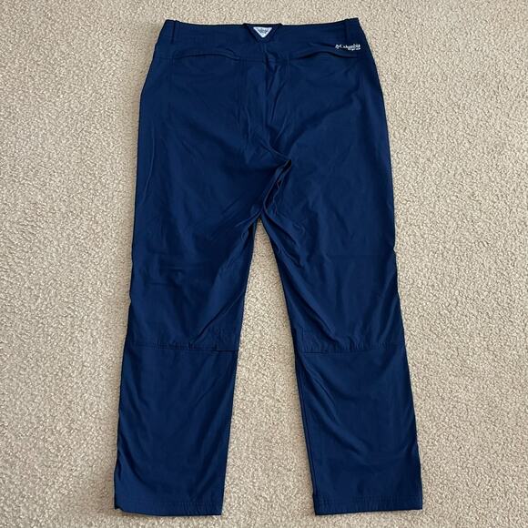 Columbia PFG Womens Aruba Roll-Up Pants Blue Nylon Size 14 - Picture 6 of 8
